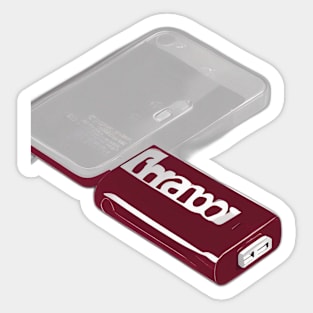 Sleek Maroon USB Power Bank Design No. 802 Sticker